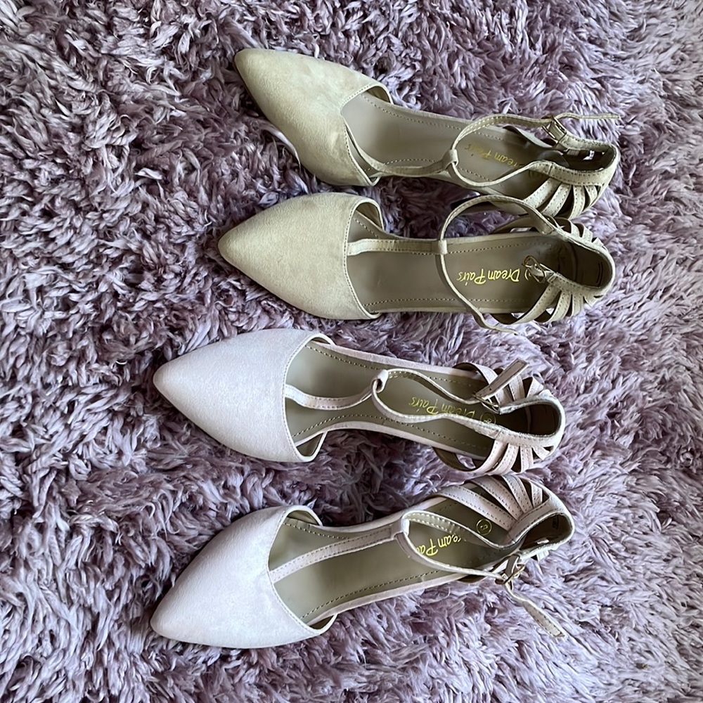 Pink and Tan heels bundle